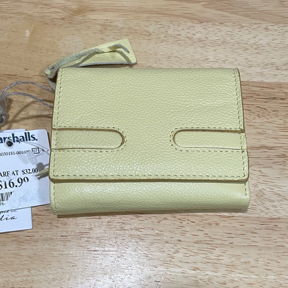 Yellow Genuine Leather Wallet NWT